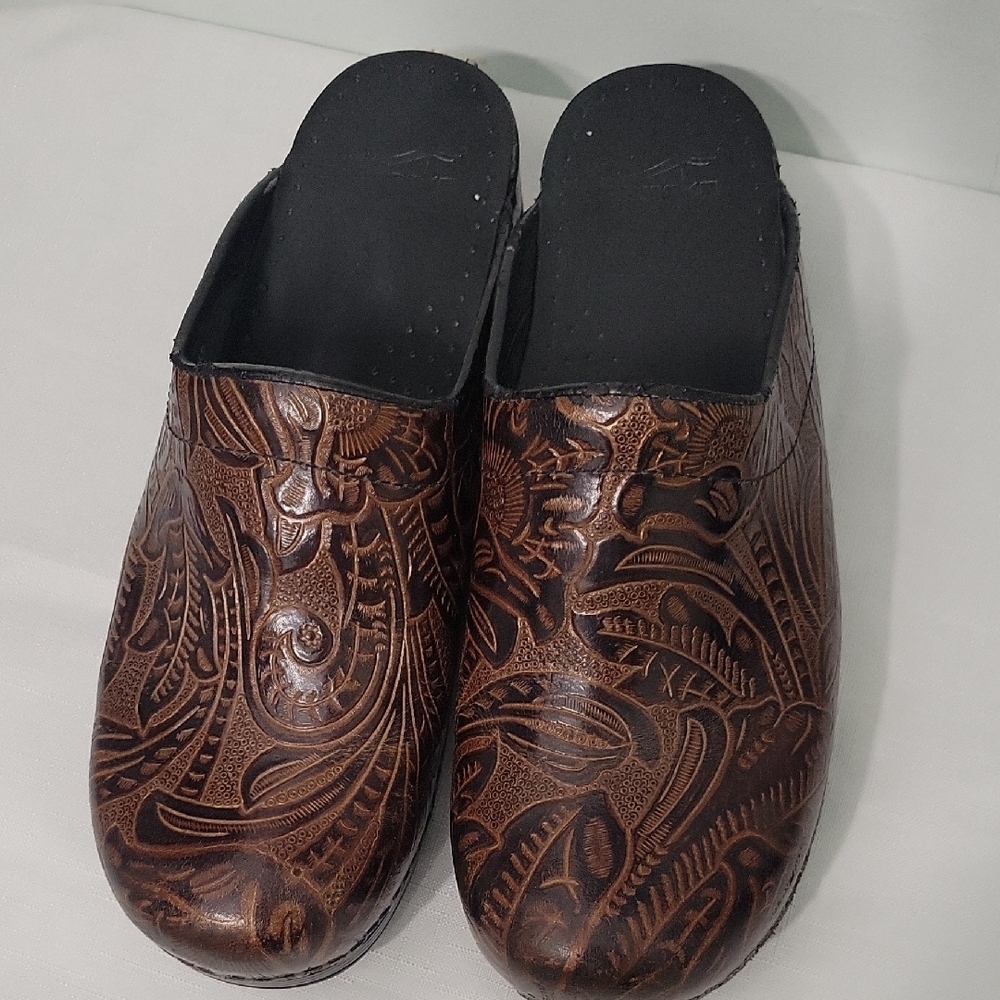 Dansko Clogs Brown Leather Size :42